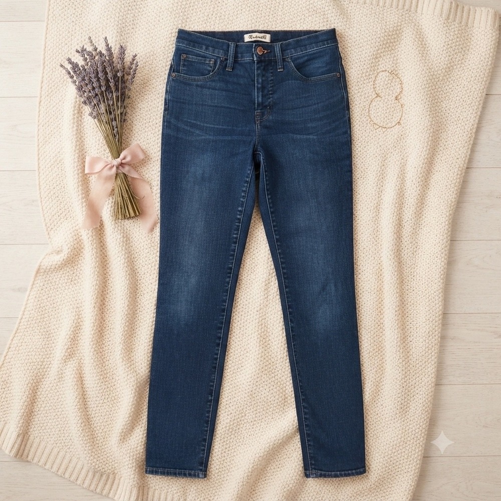 Madewell Roadtripper Skinny Jeans Dark Wash High Rise Denim Size 28